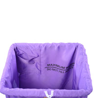 purple 18 litre laundry bag with drawstring