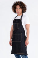 Leo Denim Black Bib Apron  AC-LEO01