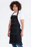 Leo Denim Black Bib Apron  AC-LEO01