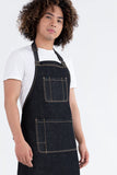 Leo Denim Black Bib Apron  AC-LEO01