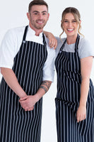 Long Apron Bib London Black/White  86 x 100cm 10804
