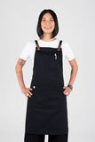 Luca Black Bib Apron 70 x 82cm Poly / Cotton AC-LUCA01