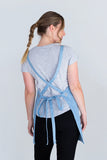 Mia Denim Chambray Blue Crossback Bib Apron AC-MIA05