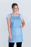 Mia Denim Chambray Blue Crossback Bib Apron AC-MIA05