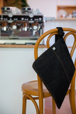 Mia Cotton Denim Utility Pouch Black Waist Apron 3 Pocket 38cm x 26cm AC-POUCH05