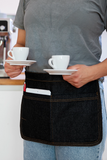 Mia Cotton Denim Utility Pouch Black Waist Apron 3 Pocket 38cm x 26cm AC-POUCH05