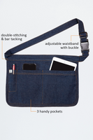 Mia Utility Pouch Navy Waist Apron 3 Pocket 38cm wide x 26cm deep AC-POUCH06
