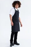 Monaco Black Bib Apron 86 x 86cm 240gsm 65% Polyester 35% Cotton  PROEA10P