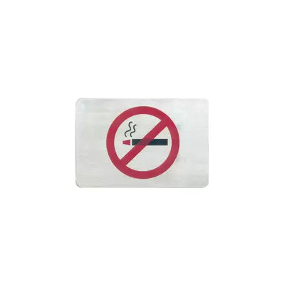 No Smoking Wall Sign Stainless Steel With Adhesive Back 120 x 80mm  57715