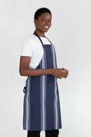 Nylon Navy Butchers Stripe Bib Apron 70 x 86cm Professional 10870