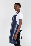 Nylon Navy Butchers Stripe Bib Apron 70 x 86cm Professional 10870