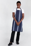 Nylon Navy Butchers Stripe Bib Apron 70 x 86cm Professional 10870