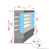 Tecnodom Open Chiller with 4 Shelves TDVC80-CA-150