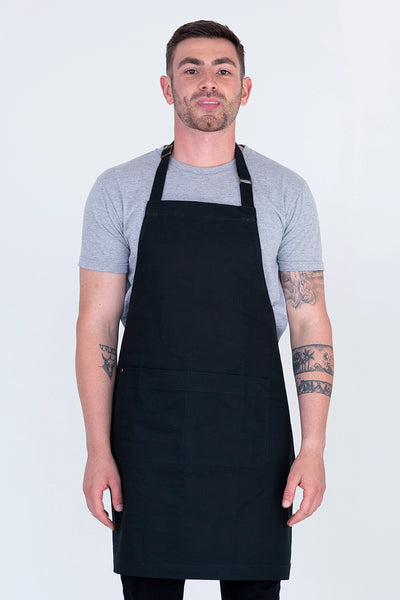 Oska Bottle Green Bib Apron With Pockets 70 x 82cm OSKA01