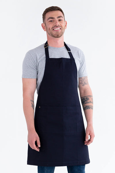 Oska Navy Blue Bib Apron AC-OSKA05