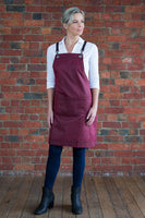 Outback Maple Red Bib Apron 100% Cotton 60 x 82cm AC-OUTBACK03