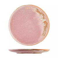 moda porcelain icon round dinner plate pink pattern