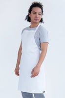 Bib Apron White Cotton 70x86cm PROA08