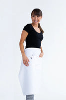 3/4 Waist Apron W/Pkt White 86 x 70cm PROA10P