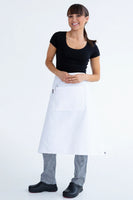 3/4 Waist Apron W/Pkt White 86 x 70cm PROA10P