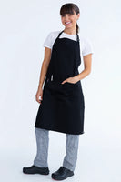 Professional Bib Apron W/Pkt Black 70 x 86cm PROA15P