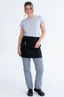 1/2 Waist Apron W/Pkt Black 70x 40cm PROA16P