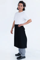 3/4 Waist Apron Black 86 x 70cm PROA17