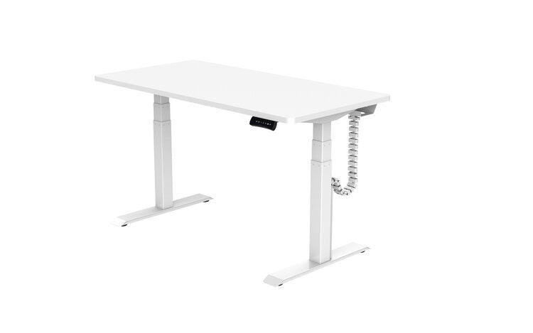 Under Desk Cable Management System With Flexible Cable Conduit White 1 ...