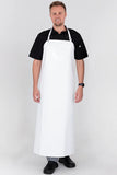 White PVC Waterproof Dishwasher & Utility Bib Apron 90 x 120cm 10860