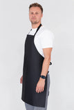 Waterproof Dishwasher Bib Apron PVC Nylon Black Dishwashing 10873 70 x 86cm