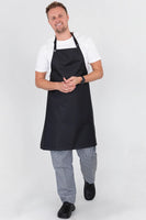 Waterproof Dishwasher Bib Apron PVC Nylon Black Dishwashing 10873 70 x 86cm