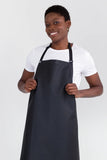Professional Waterproof PVC Black Bib Apron W Nylon Backing 90 x 120cm 10874