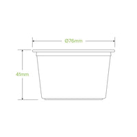 Biopak 140ml Clear Sauce Cup Container Box 1000 Containers