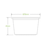 Biopak 140ml Clear Sauce Cup Container Box 1000 Containers