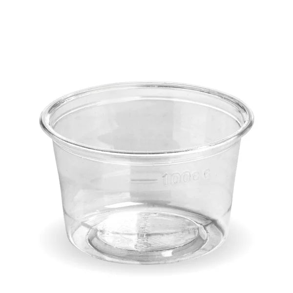 Biopak 140ml Clear Sauce Cup Container Box 1000 Containers