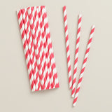 red and white drinking straw regular long Bx 250 straws