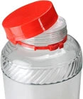 Chef Jar Retro Panel 10 Litre Large With Handle Multi Glass With Red Lid 10 Litre  HUB704