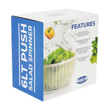 Salad Leafy Greens & Herb Spinner Push 6 Litre Hands On 19143 Printed Box