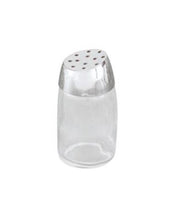 Salt And Pepper Shaker Clear Glass With Chrome Body Slant Top 80mm