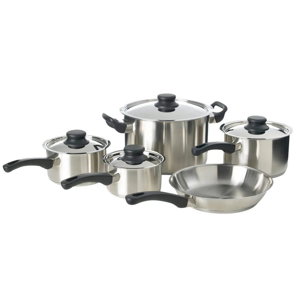 5 Piece Saucepan Set Stainless Steel