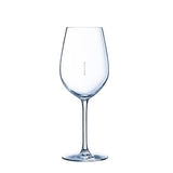 Wine crystal glass 440ml with vertical pourline 