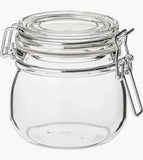 KitchenCraft Home Made Glass Jar with Clip Lid and Airtight Seal, 500 ml KCLP500