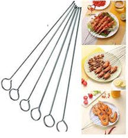 Round Ring Silver Skewer 40cm 18" Stainless Steel 1 Doz Pack
