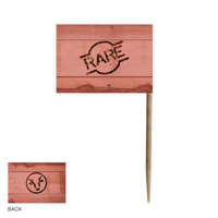 Steak Flag Food Toothpick Marker Wood Bamboo Pack 200 Flags Rare OTSMF200R
