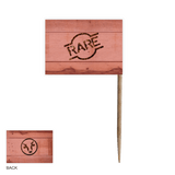 Steak Flag Food Toothpick Marker Wood Bamboo Pack 200 Flags Rare OTSMF200R