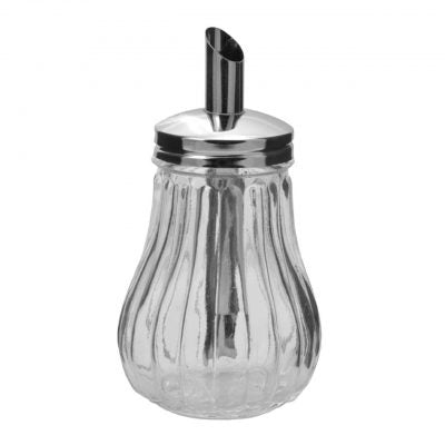 sugar pourer 285ml glass with stainless steel top