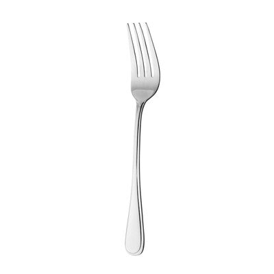 Silver fork on a white background