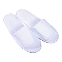 Hotel Slipper White Terry Velour