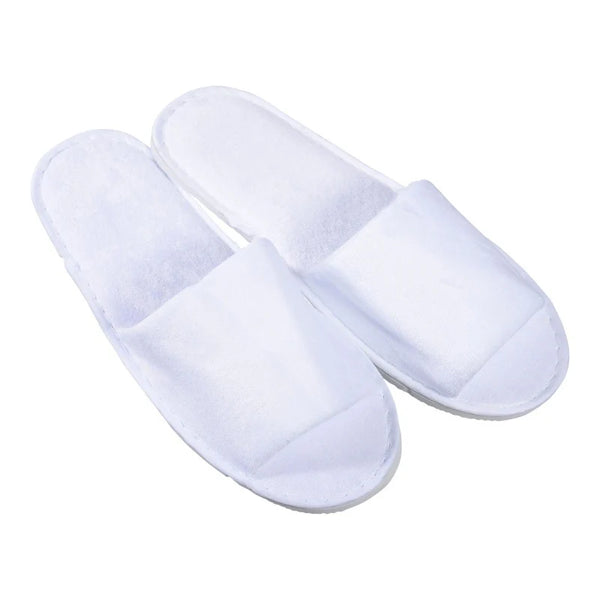 Hotel Slipper White Terry Velour
