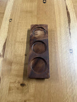 Timber Presentation Board With 3 Tapas Brown Ramekin Sauce Dishes Board-9927